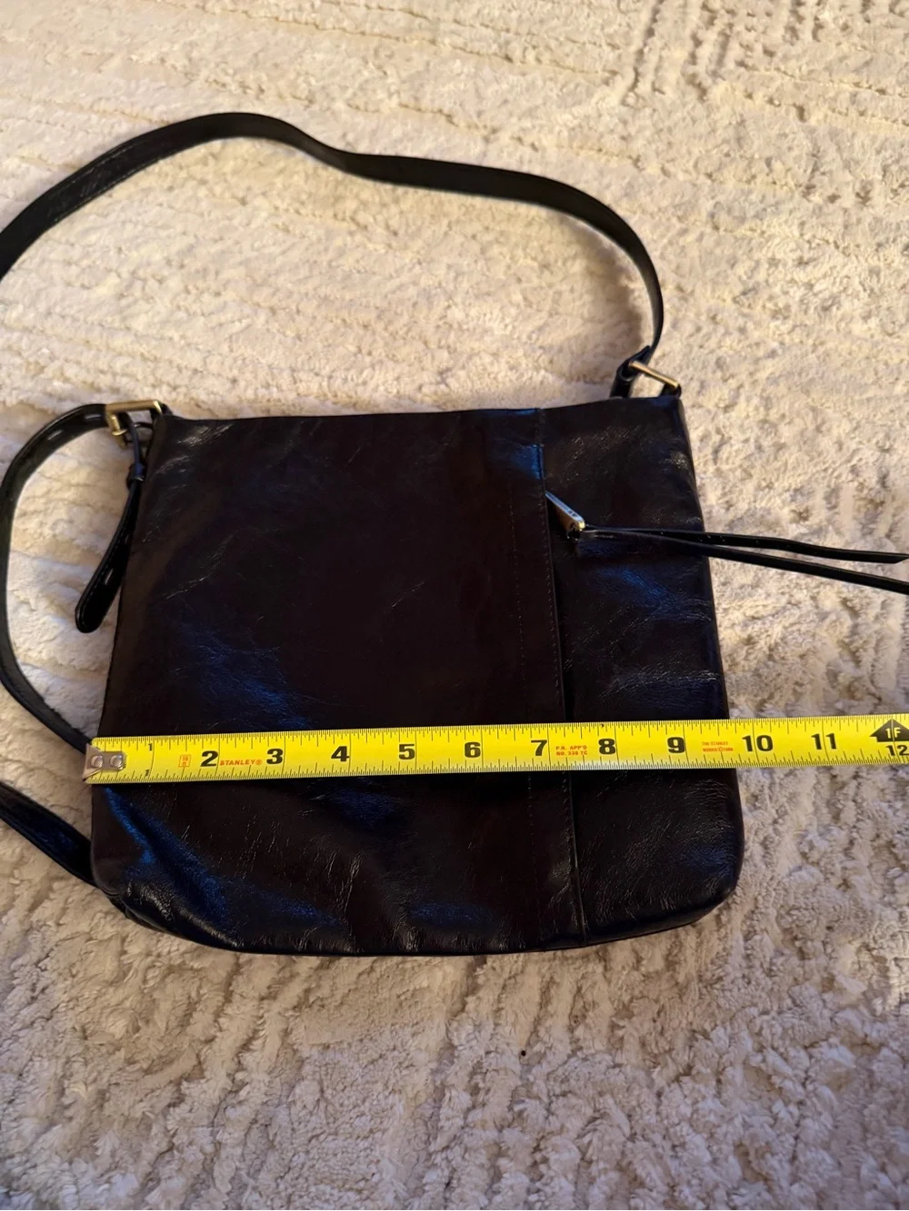 HOBO Classic Black Leather Crossbody Bag - Sleek Everyday Style
